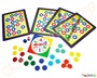Εκπαιδευτικό παιχνίδι χρωμάτων και αριθμών, με σπίνερ και ζάρια, ιδανικό για τα πρώτα μαθήματα αριθμητικής.