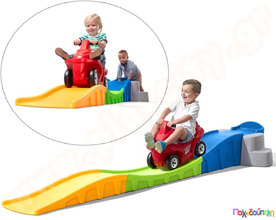 Παιδικό παιχνίδι, μονοθέσιο όχημα Extreme Coaster με πολύχρωμη Ράμπα και Διαδρομή της Step2.