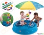 Πισίνα - αμμοδόχος με ομπρέλα της Step2, εξωτερικό χώρου, σε μπλε χρώμα, πολύ ανθεκτική, με διάφορα αξερσουάρ.