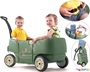 Βαγονάκι Παιχνιδιού για δύο παιδιά, σε πράσινο χρώμα, της Step2. Διαθέτει λαβή για τους ενήλικες, ζώνες ασφαλείας και χώρο αποθήκευσης.