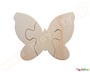 Ξύλινο παζλ πεταλούδα 3 τεμαχίων, σε φυσικό χρώμα, ιδανικό για να το χρωματίσουν τα παιδιά στα αγαπημένα τους χρώματα.