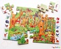 Ξύλινο εκπαιδευτικό παιδαγωγικό παιχνίδι παζλ με 24 κομμάτια που απεικονίζει ένα δάσος με διάφορα ζώα.