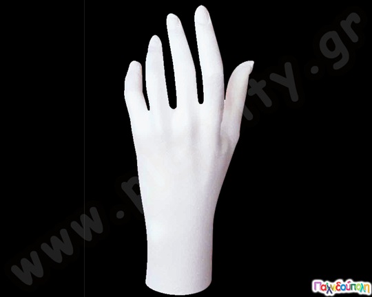 Σετ 6 τεμαχίων, φελιζόλ γυναικείο χέρι 21 εκατοστών λευκού χρώματος, έτοιμα να χρωματιστούν και να διακοσμηθούν!