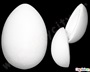 Σετ 2 ανοιγόμενα αυγά από φελιζόλ λευκού χρώματος, έτοιμα να χρωματιστούν και να διακοσμηθούν!