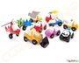 Παιδικά αυτοκινητάκια Fun Cars, διαθέσιμα, ανά τεμάχιο, σε διάφορα σχέδια, αεροπλάνο, ελικόπτερο, φορτηγό, εκσκαφέας και ταξί.
