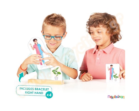 Εκπαιδευτικό παιχνίδι που μαθαίνει τα παιδιά το δεξιά και το αριστερά με την χρήση καρτών, από την akros.