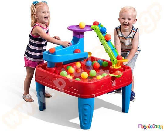 Παιδικό παιχνίδι, τραπέζι νερού μπαλοπισίνα S.T.E.M. της Step2, με πολλές διαδρομές και 10 μπαλάκια.