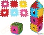 Παιδικό παιχνίδι, πύργος με σχήματα, ένα σετ που αποτελείτε από 24 τεμάχια σε 4 διαφορετικά χρώματα γαλάζιο, πράσινο, ροζ και κόκκινο.