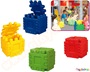 Παιδικό παιχνίδι κατασκευών, σετ 12 Γιγάντια  τουβλάκια σε σχήμα βάφλας, σε διάφορα χρώματα.