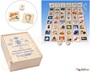 Εκπαιδευτικό παιχνίδι που βοηθάει τα παιδιά να αντιληφθούν τις πέντε αισθήσεις μέσω των 48 ξύλινων καρτών και ζαριών που διαθέτει.