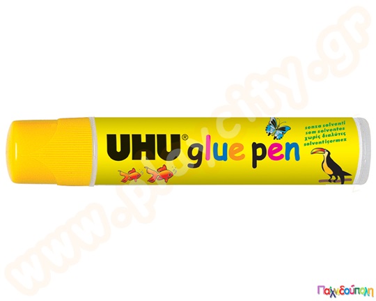 Η UHU Glue Pen είναι ασφαλής, χωρίς διαλύτες, μη τοξική, υγρή κόλλα για χαρτί και χαρτόνι.