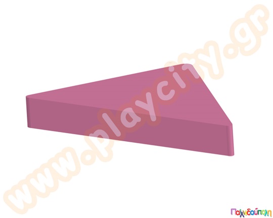 Μαλακό αφρώδες Ορθογώνιο Τρίγωνο, σε διάφορα χρώματα, με επένδυση δερματίνης, 60x40x30 εκατοστά.