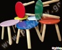 Ξύλινο παιδικό σκαμπό σε 7 διαφορετικά χρώματα: (κόκκινο, μπλε, πράσινο, πορτοκαλί, μωβ, κίτρινο, ροζ).