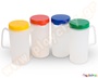 Πλαστική παιδική κανάτα ημιδιαφανές με καπάκι 18 εκατοστών, υψηλής αντοχής σε κλασικά χρώματα.