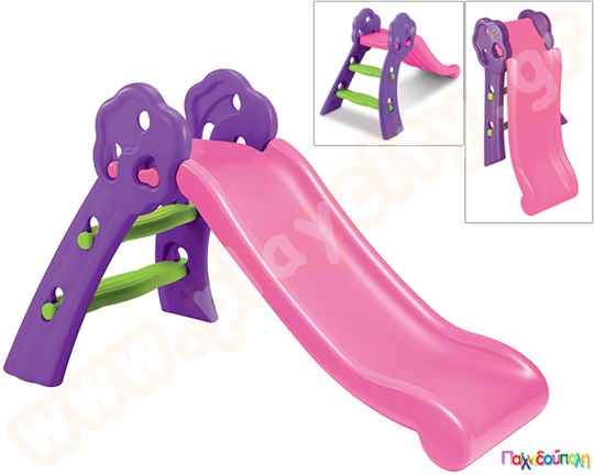 Πλαστική Τσουλήθρα Fun Slide Ροζ, της Grow n Up, ιδανική για κορίτσια και διπλώνει για ευκολότερη αποθήκευση.