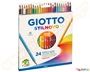 Ξυλομπογιές λεπτές εξαγωνικές GIOTTO STILNOVO σε σετ 24 τεμαχίων, με τέλεια χρώματα, ιδανικές για το σχολείο.