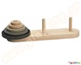Ξύλινο εκπαιδευτικό παιχνίδι - γρίφος, που αποτελείται από τρεις ράβδους και πέντε δίσκους διαφορετικών μεγεθών.