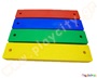 Πλαστική σανίδα ισορροπίας σε κόκκινο, μπλε, πράσινο και κίτρινο χρώμα, πιστοποιημένη για χρήση σε νηπιαγωγείο.