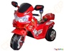 Μηχανοκίνητη μοτοσικλέτα  με μπαταρία 6v, σε κόκκινο χρώμα, με δυο μοτέρ και αποθηκευτικό χώρο.