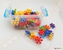 Παιδικό παιχνίδι κατασκευών 72 τεμαχίων, με χρωματιστά πλαστικά άνθη, σε πλαστικό κουτί.