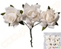 Σετ 9 λουλούδια λευκά διαμέτρου 2,5 εκατοστών, ιδανικές για χαρούμενες λουλουδάτες χειροτεχνίες.