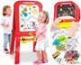 Σετ παιδικό Καβαλέτο - Μαυροπίνακας 2 όψεων, με 4 χρωματιστές κιμωλίες, αυτοκόλλητα και 77 μαγνητάκια.