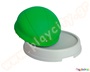 Μαλακή πράσινη φουσκωτή μισή μπάλα ισορροπίας - γυμναστικής με διάμετρο 40 εκ πάνω σε σκληρή βάση.