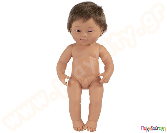 Παιδική κούκλα με σύνδρομο down, με ύψος 38 εκατοστά, από την εταιρεία Miniland.