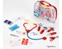 Παιδικό παιχνίδι, βαλιτσάκι γιατρού με 17 αξεσουάρ, 5 εκ των οποίων δέχονται μπαταρίες για φως και ήχο.
