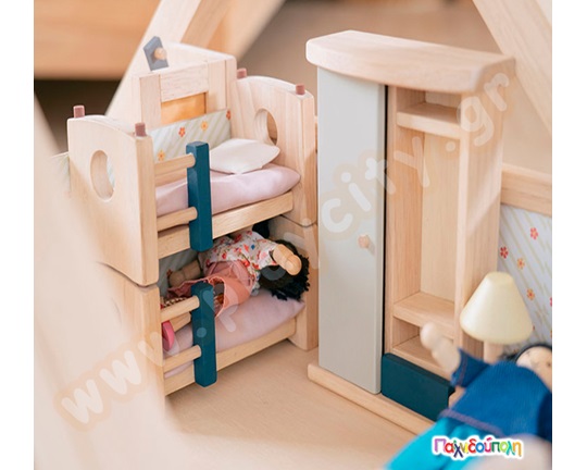 Είδη Κουκλόσπιτου - Παιδικό δωμάτιο με κουκέτα για κουκλόσπιτο Plan Toys