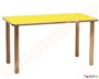 Τραπέζι παραλληλόγραμμο ανοιχτό κίτρινο χρώμα