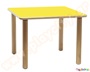 Ξύλινο Παιδικό Τραπέζι τετράγωνο ανοιχτό κίτρινο χρώμα