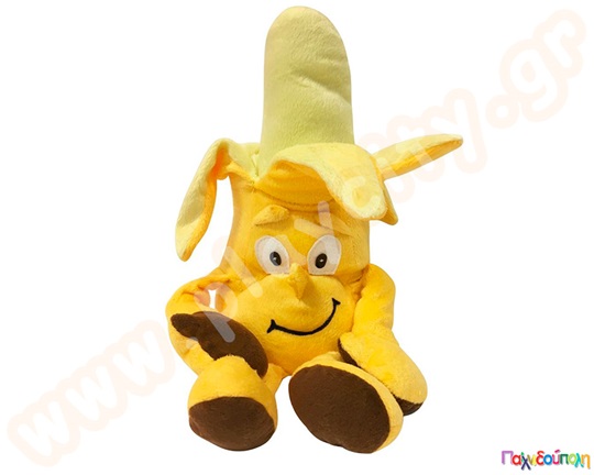 Λούτρινη μπανάνα με αυξημένο βάρος, που προσφέρει απαλή και είναι ιδανικό για χώρους εργοθεράπειας ή ειδικά σχολεία.