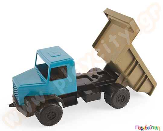 Πλαστικό παιδικό φορτηγάκι με μήκος 28 εκατοστά φτιαγμένο από ανακυκλωμένο πλαστικό.