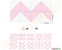 Αφρώδεις τριγωνικές πλάκες εσωτερικού χώρου, με ροζ και λευκό χρώμα οι οποίες δημιουργούν όμορφα σχήματα.