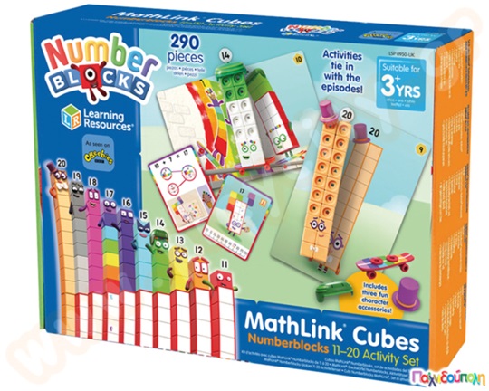 Εκπαιδευτικό Παιχνίδι STEM Αριθμοκυβάκια Κύβοι Αριθμητικής 11-20 Mathlink Cubes Numberblocks