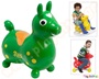 Φουσκωτό παιδικό παιχνίδι, αλογάκι χοπ χοπ, σε πράσινο χρώμα.
