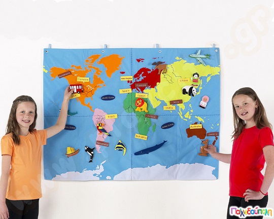 Εκπαιδευτική πάντα Μικρός παγκόσμιος χάρτης
